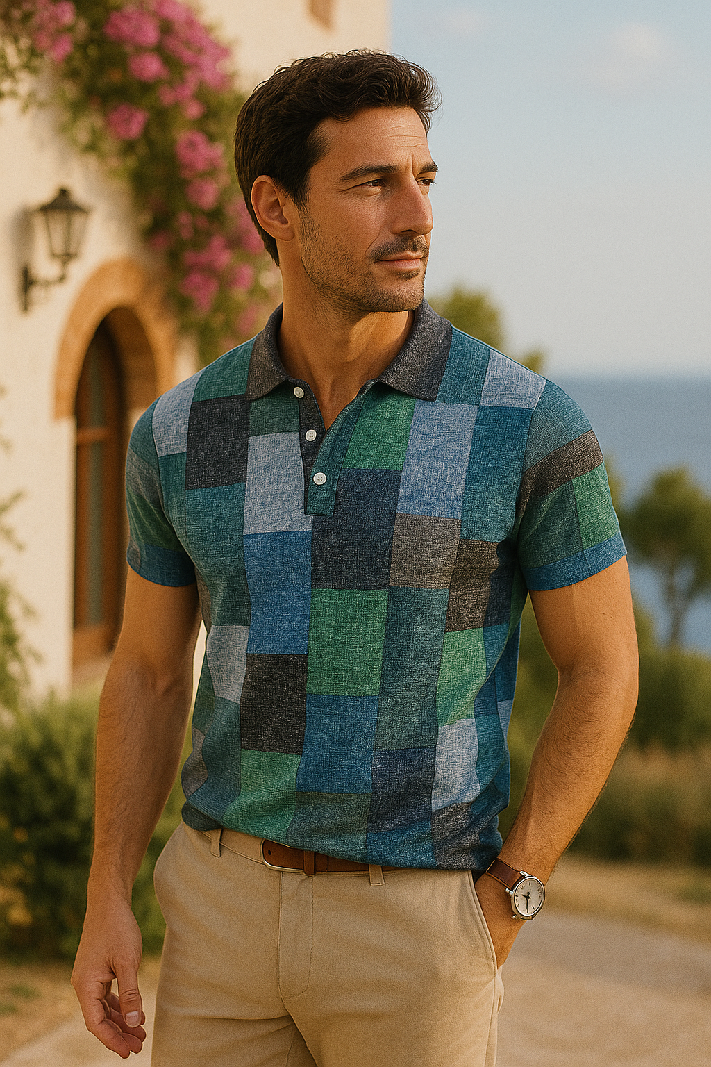 Mateo| Tu nuevo polo urbano con diseño europeo y estampado llamativo