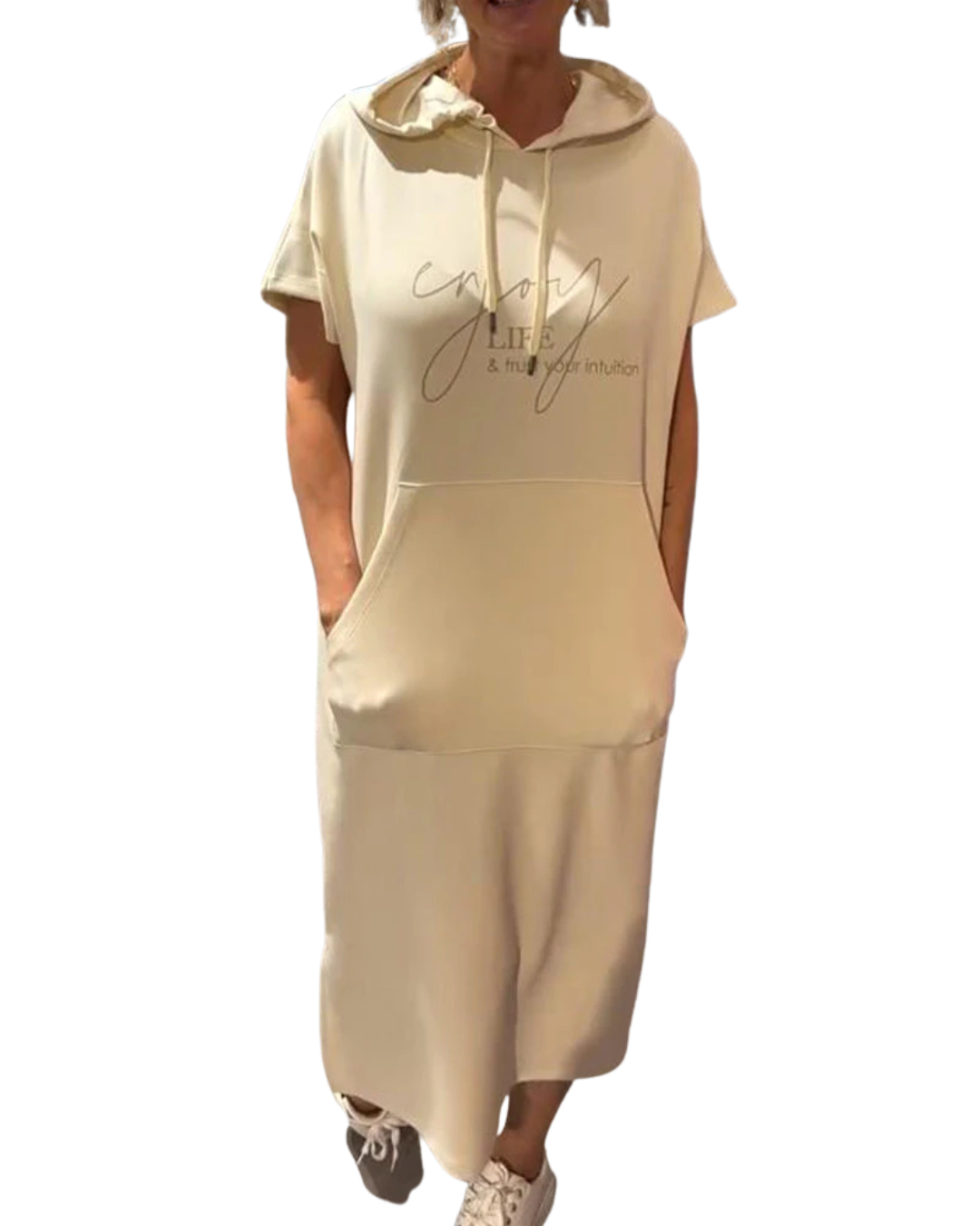 Luna | Vestido relajado con capucha y un toque de feminidad