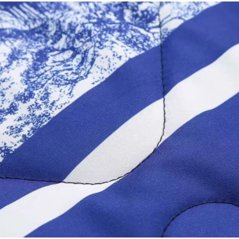 Chaqueta estampada con cuello de bufanda