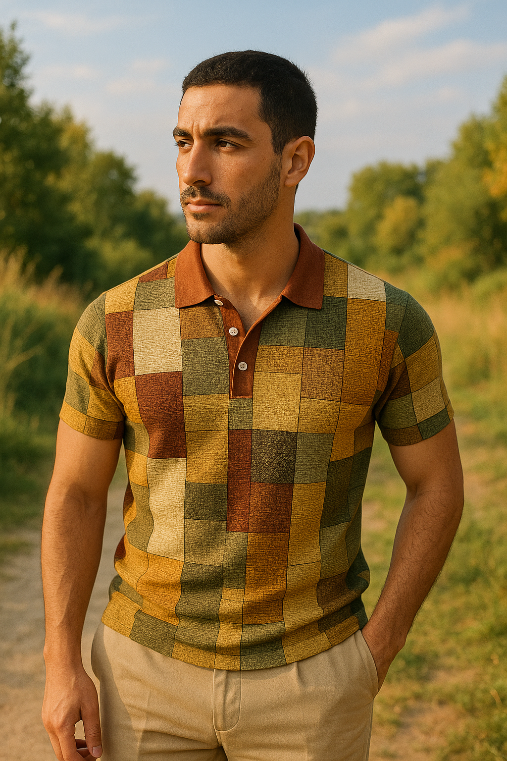 Mateo| Tu nuevo polo urbano con diseño europeo y estampado llamativo