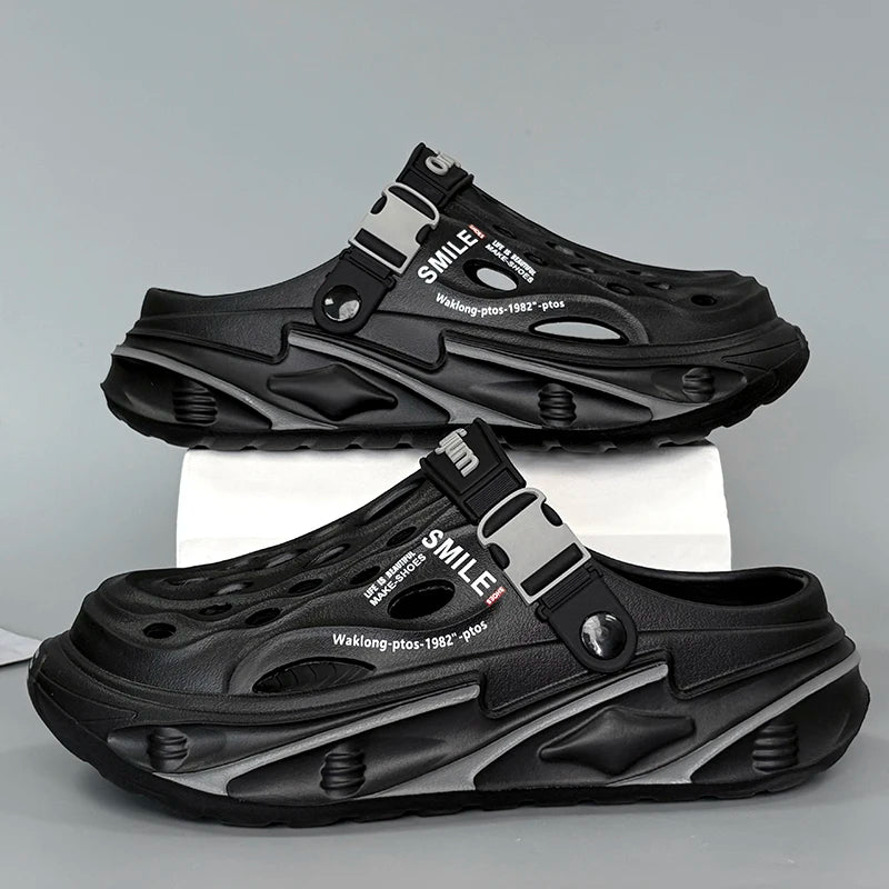 Fashion Men's Outdoor Sandals Slippers Beach Comfortable Clogs Soft Slides New Men Casual Shoes Garden Shoes Male Beach Slippers