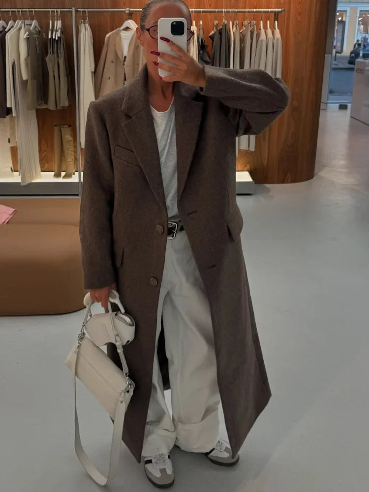 Clémence – Manteau Café Chic