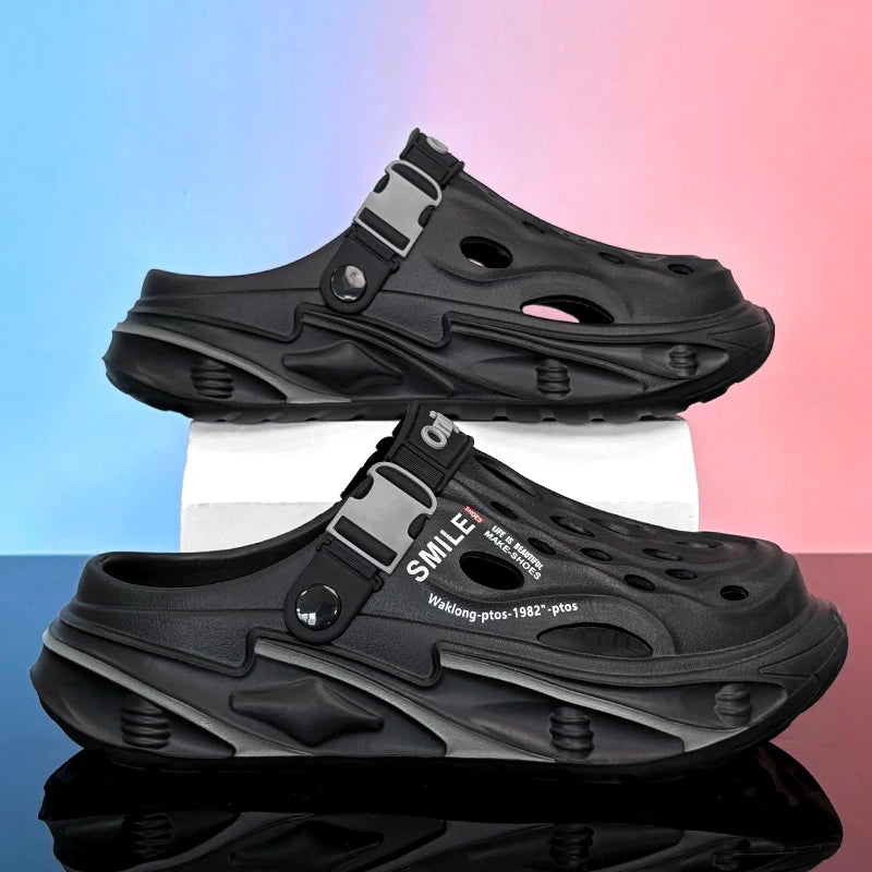 Fashion Men's Outdoor Sandals Slippers Beach Comfortable Clogs Soft Slides New Men Casual Shoes Garden Shoes Male Beach Slippers