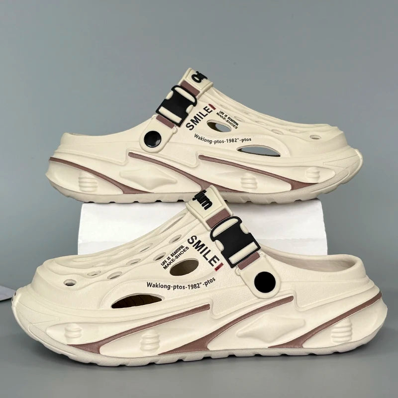 Fashion Men's Outdoor Sandals Slippers Beach Comfortable Clogs Soft Slides New Men Casual Shoes Garden Shoes Male Beach Slippers