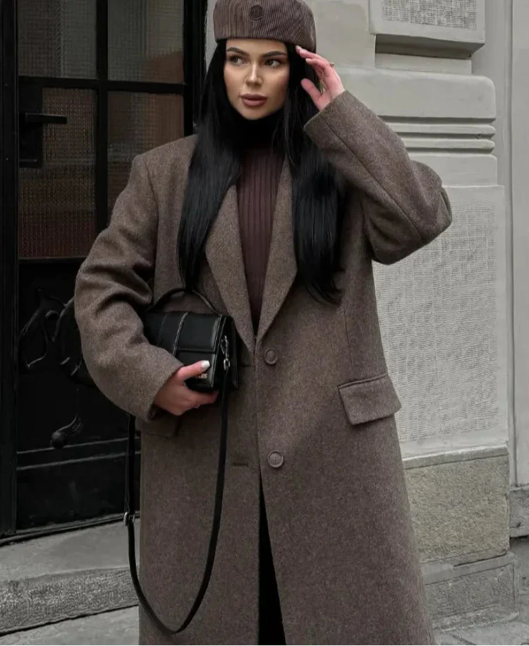 Clémence – Manteau Café Chic