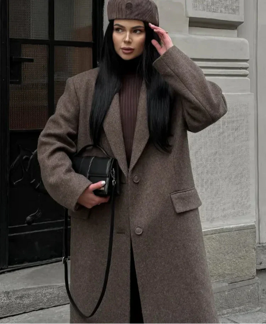 Clémence – Manteau Café Chic