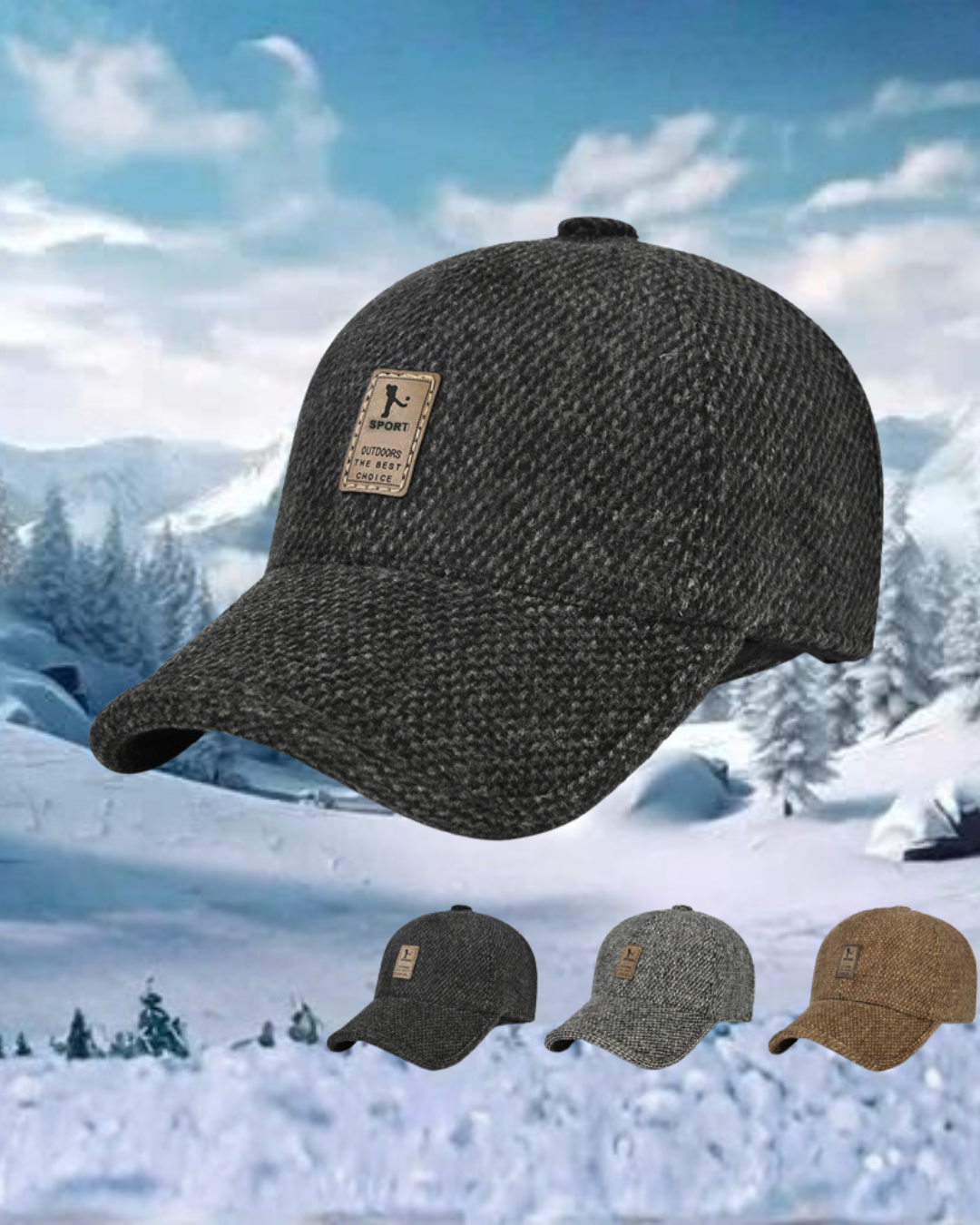 Oscar I Gorra de béisbol ligera y cálida para el invierno