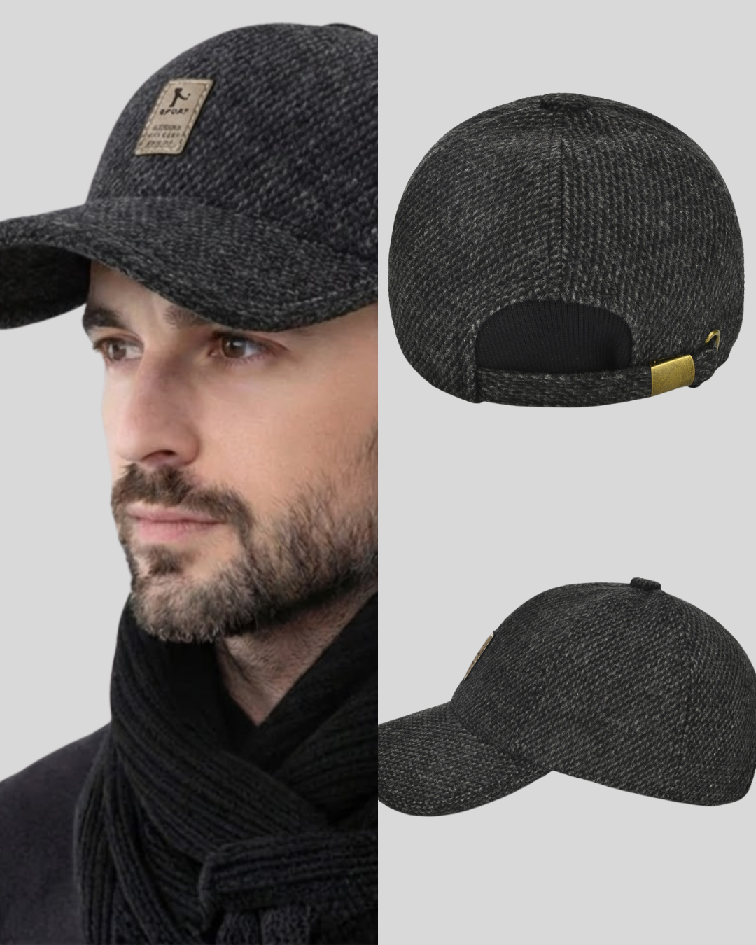 Oscar I Gorra de béisbol ligera y cálida para el invierno