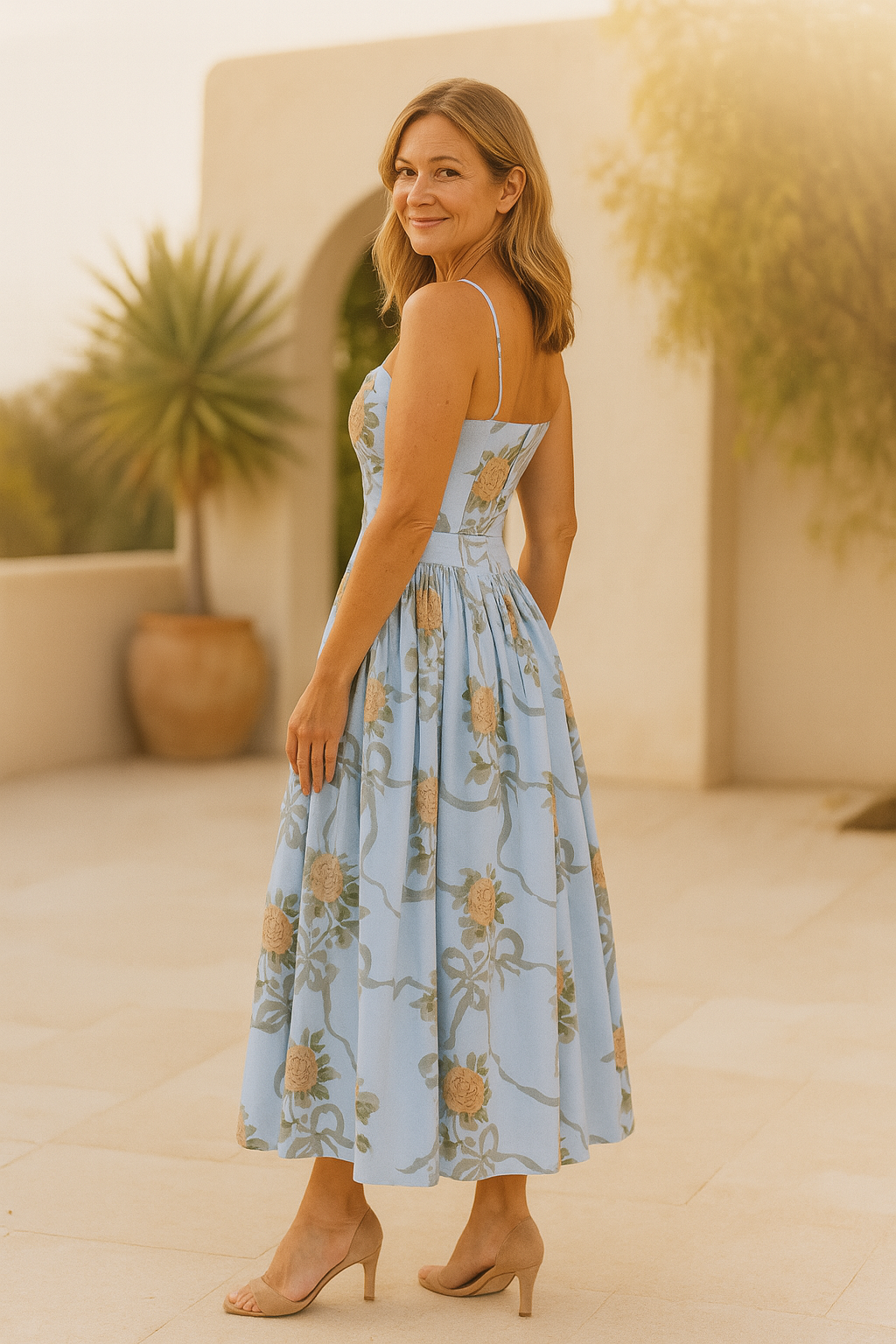 Isabella | Vestido vintage con lazos, ideal para días soleados