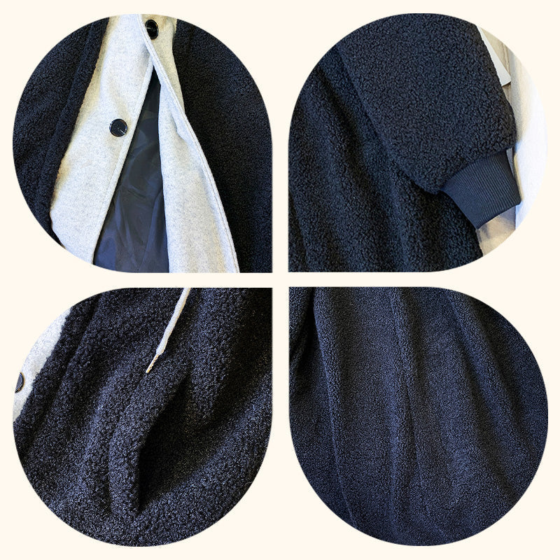 🔥✨HOT SALE🎅🎁Bestes Geschenk für sie 2-Layered Faux Lambswool Hooded Coat Jacket(42%OFF)