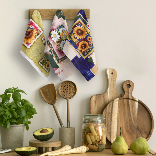 Set de 6 paños de cocina Turquesa Pastel